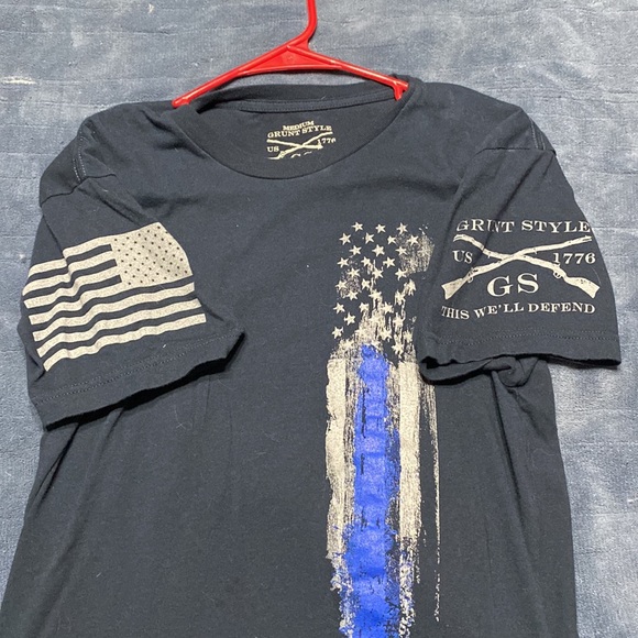 Grunt Style blue flag tshirt - Picture 2 of 4